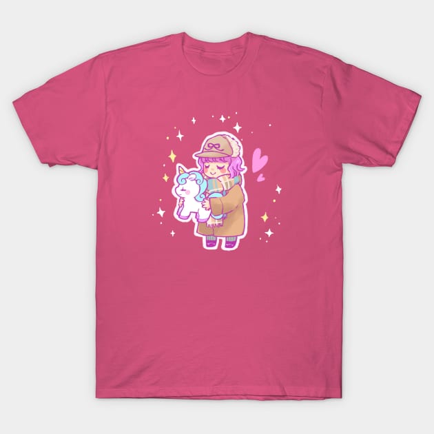 Unicorn Girl T-Shirt by Kate Paints